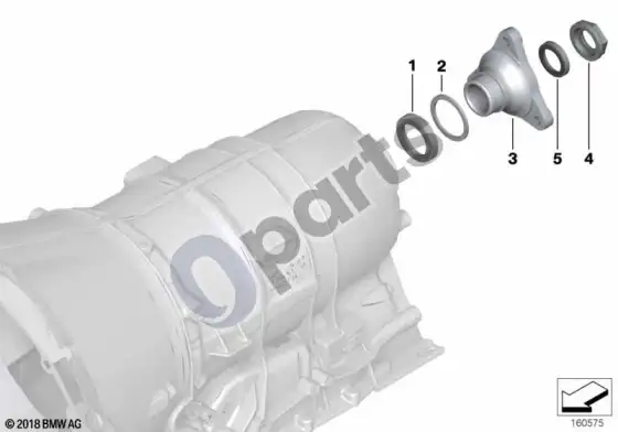 BMW 5 E60 E61 GA6HP19Z išėjimo velenas (E60 530IM54) – schema