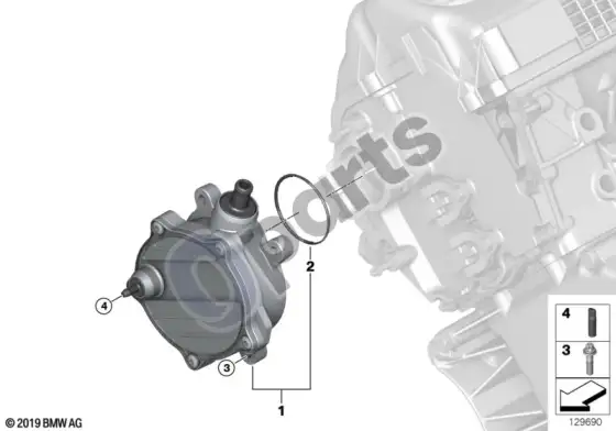 BMW 5 E60 E61 vakuuminis siurblys su vamzdeliais (E60 545I, E61 545I) – schema