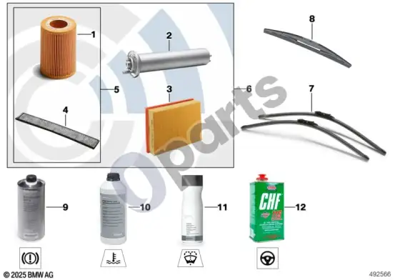 BMW 5 E60 E61 aptarnavimas, variklio alyva / patikra (E60 LCI 520DM47N2, E60 520D) – schema