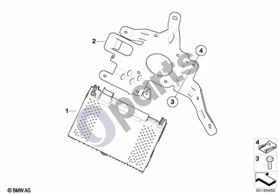 BMW 5 E60 E61 DAB imtuvas – schema