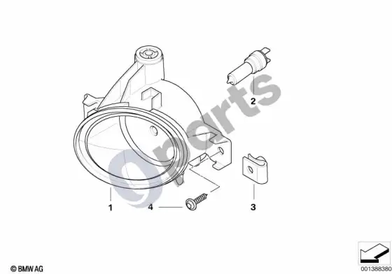 BMW 5 E60 E61 rūko žibintas m-technik (E60 LCI 520DM47N2, E61 LCI 520DM47N2) – schema