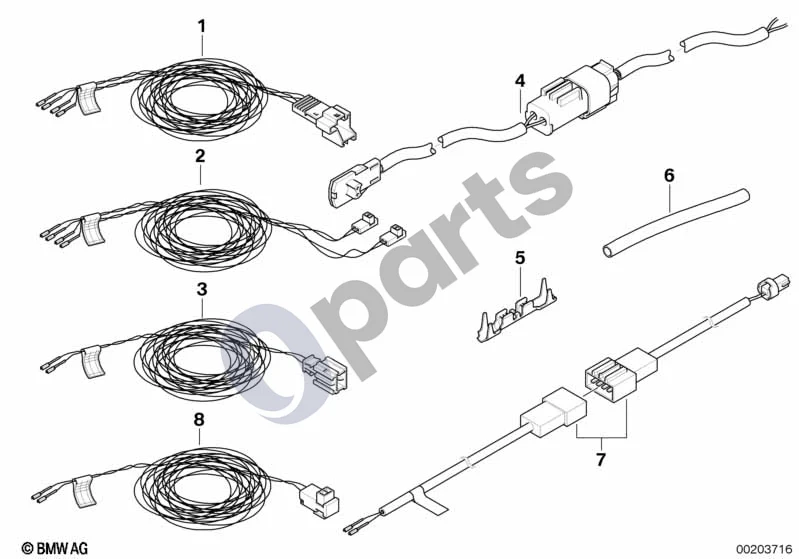 BMW 5 E60 E61 (2004–2010) Remonto laidas, oro pagalvė (E60 LCI 520DM47N2) schema – pozicija 07: Remontinis laidas, avarijos atveju aktyvuojama galvos atrama