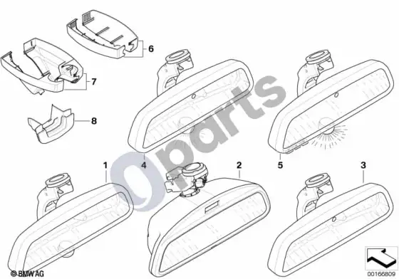 BMW 5 E60 E61 salono veidrodėlis (E60 LCI 520DM47N2) – schema