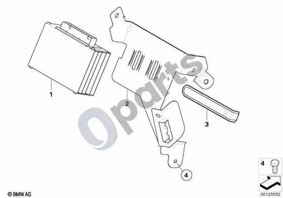 BMW 5 E60 E61 stiprintuvas / laikiklis, hi-fi sistema (E60 LCI 520DM47N2) – schema