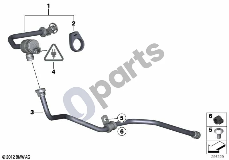 BMW 5 E60 E61 (2004–2010) Degalų bako vėdinimo vožtuvas (E60 LCI 530IN53, E60 LCI 523IN53, E60 LCI 525IN53, E60 LCI 525XI, E60 LCI 530XIN53, E61 LCI 530IN53, E61 LCI 523IN53, E61 LCI 525IN53, E61 LCI 525XI, E61 LCI 530XIN53) schema – pozicija 01: Degalų bako vėdinimo vožtuvas su vamzdžiu