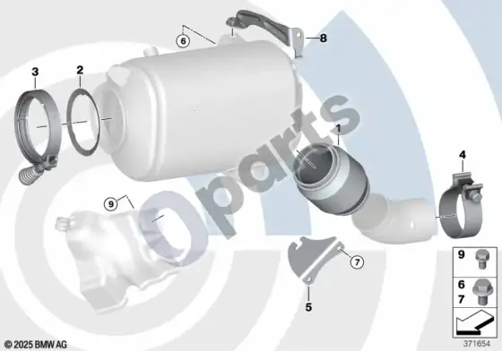 BMW 5 E60 E61 atsiejimo elementas (E60 LCI 535D, E61 LCI 535D) – schema