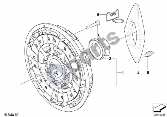 BMW 5 E60 E61 sankaba / dvimasis smagratis (E60 M5, E61 LCI M5) – schema