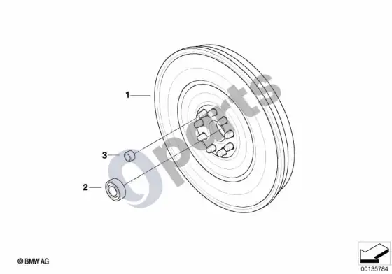 BMW 5 E60 E61 smagratis / dvigubos masės smagratis (E60 M5, E61 LCI M5) – schema