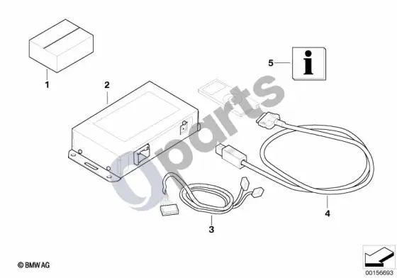 BMW 5 E60 E61 ipod prijungimo papildomas komplektas – schema