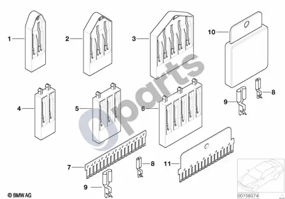 BMW 5 E60 E61 įvairios šukinės jungtys – schema