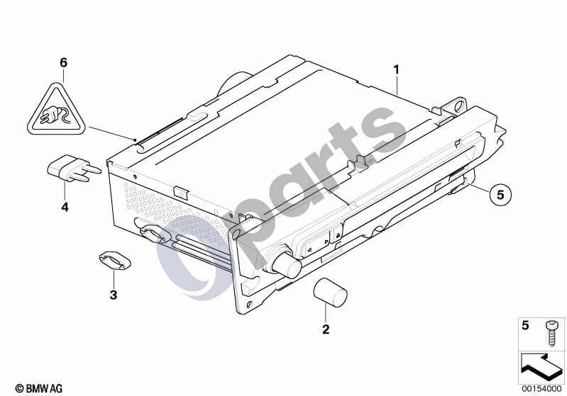 BMW 5 E60 E61 (2004–2010) M garso sistemos valdymo blokas; ... - 2007.03 schema – pozicija 05: Cilindrinės galvutės savisriegis sraigtas