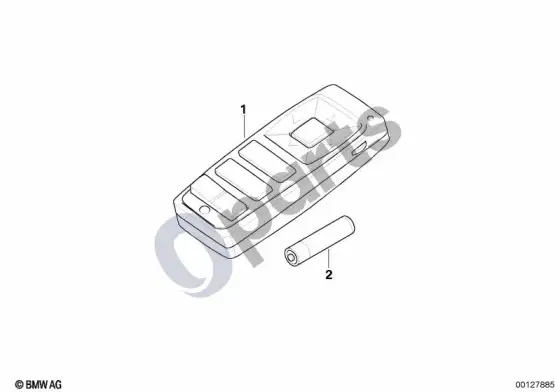 BMW 5 E60 E61 nuotolinio valdymo pultas, galinis – schema