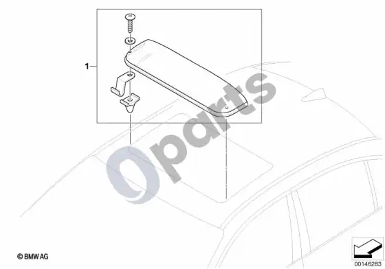BMW 5 E60 E61 oro srauto deflektorius – schema