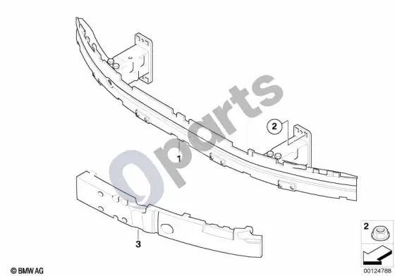 BMW 5 E60 E61 priekinis atramos elementas; ... - 2007.03 – schema