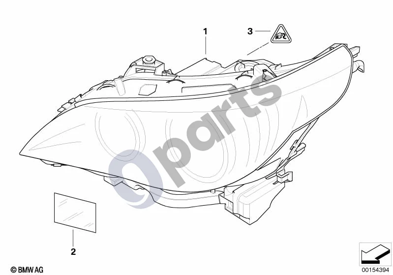 BMW 5 E60 E61 (2004–2010) Žibintas schema – pozicija 03: Universalus lizdo korpusas, nekoduotas
