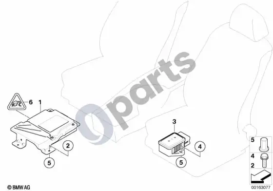 BMW 5 E60 E61 aktyvios vairo sistemos valdymo modulis / posūkio greičio jutiklis (E60) – schema