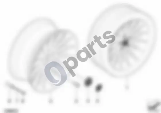 BMW 5 E60 E61 BMW lengvojo lydinio ratlankis, radialinių stipinų 32 (E60, E60 LCI) – schema