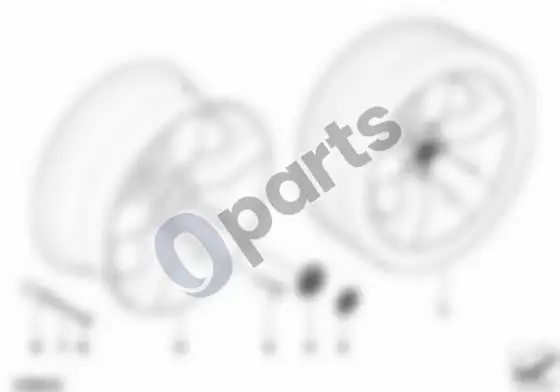 BMW 5 E60 E61 BMW lengvojo lydinio ratlankis, žvaigždinių stipinų 122 – schema
