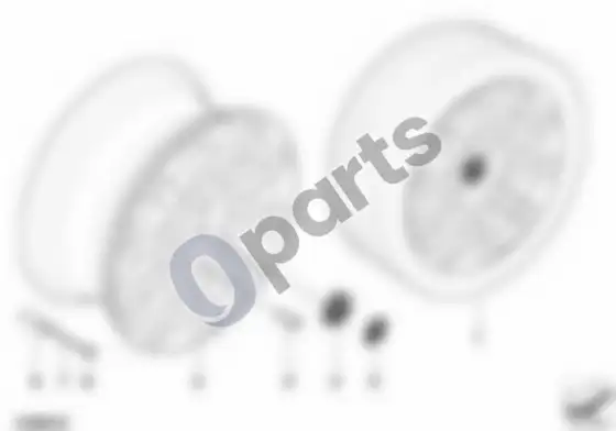 BMW 5 E60 E61 BMW performance lengvojo lydinio ratlankis, dvigubų stipinų 269 (E60) – schema