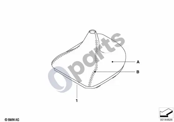 BMW 5 E60 E61 individualus pavarų perjungimo svirties apdangalas (E60, E61) – schema
