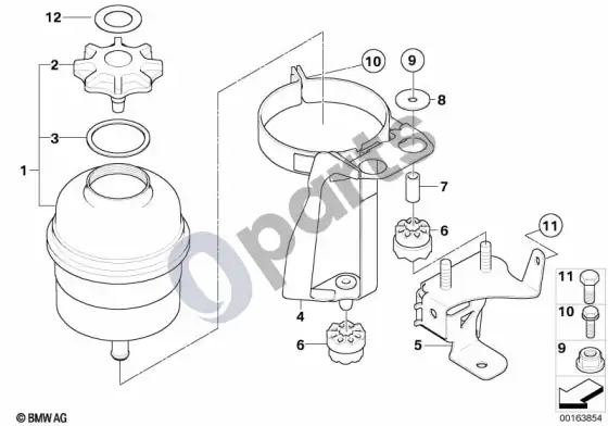 BMW 5 E60 E61 alyvos laikiklis / atskiros dalys (N52N, E60 LCI) – schema