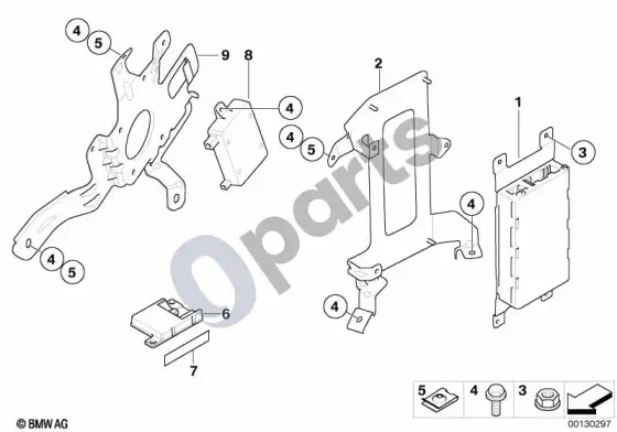 BMW 5 E60 E61 atskiros dalys, SA 644, bagažinė (E60 LCI) – schema