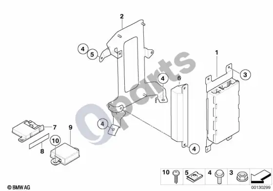 BMW 5 E60 E61 telematikos valdymo blokas (E60 LCI) – schema