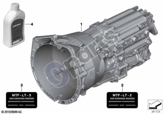 BMW 5 E60 E61 mechaninė pavarų dėžė GS6-53BZ/DZ (E60, E61) – schema