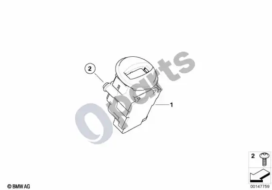 BMW 5 E60 E61 nuotolinio valdymo uždegimo spynelė – schema
