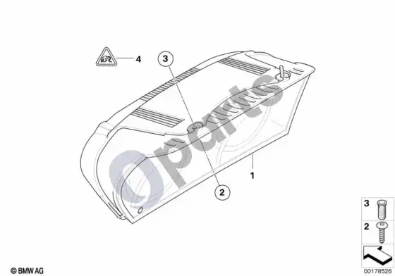 BMW 5 E60 E61 prietaisų skydelis (E60) – schema