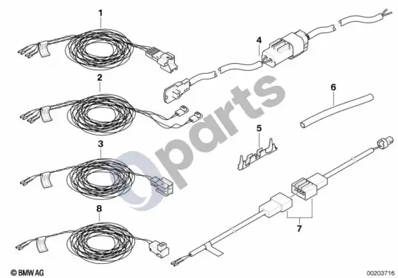 BMW 5 E60 E61 remonto laidas, oro pagalvė (E60, E61) – schema