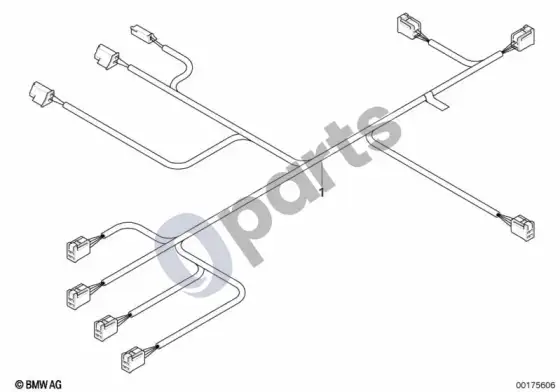 BMW 5 E60 E61 sėdynės pavaros laidų komplektas (E60, E61) – schema