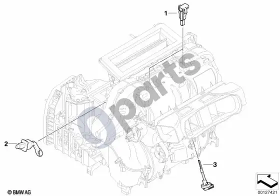 BMW 5 E60 E61 temperatūros jutiklis – schema