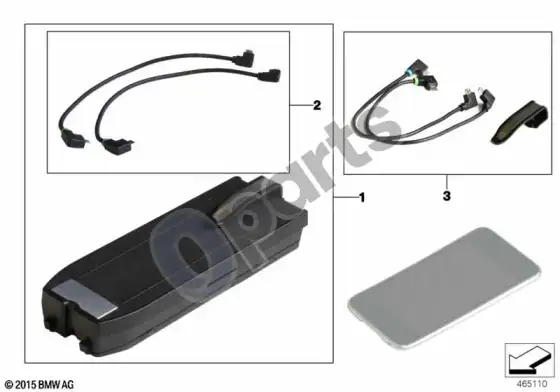 BMW 5 E60 E61 universalus snap-in adapteris – schema