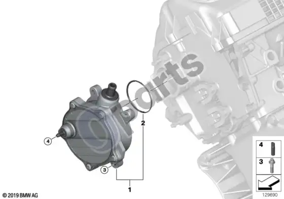 BMW 5 E60 E61 vakuuminis siurblys su vamzdeliais (N62) – schema