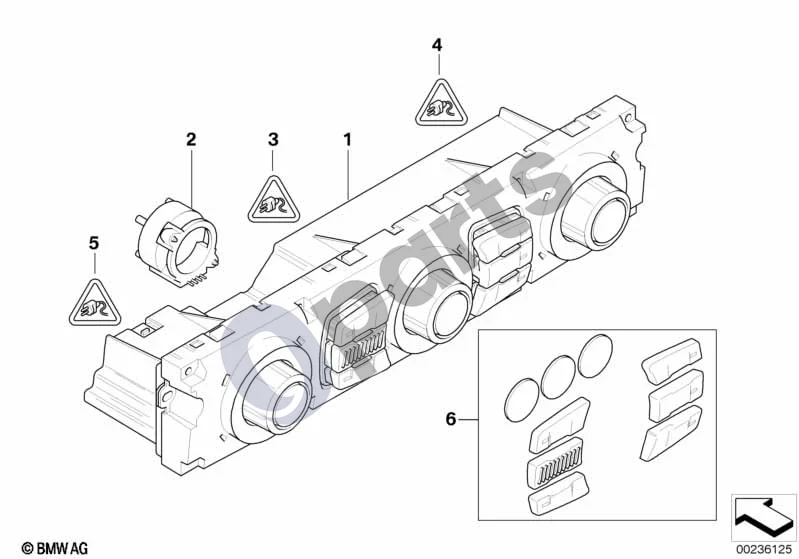 BMW 5 E60 E61 (2004–2010) Valdymo blokas, automatinis oro kondicionierius, High (E60, E61) schema – pozicija 02: Salono temperatūros jutiklio ventiliatorius