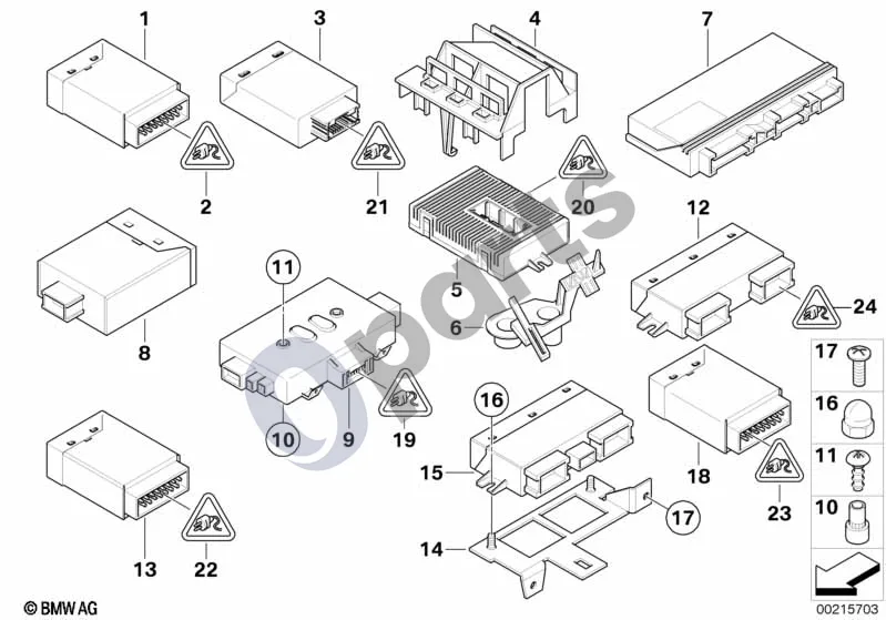 BMW 5 E60 E61 (2004–2010) Valdymo blokai / moduliai (E61 520D) schema – pozicija 12: Stumdomo/pakeliamo stogo valdymo blokas