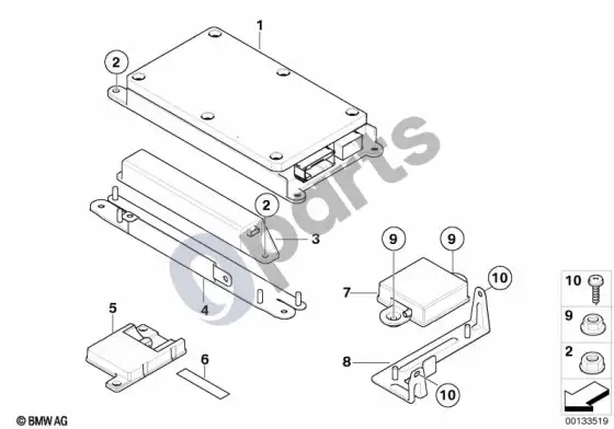 BMW 5 E60 E61 atskiros dalys, SA 638, bagažinė (E61) – schema
