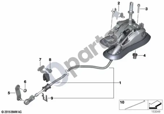 BMW 5 E60 E61 automatinės pavarų dėžės steptronic valdymo dalys (E61) – schema