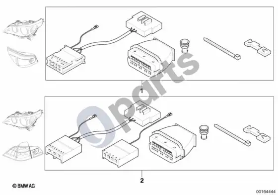 BMW 5 E60 E61 elektros komplektas, atnaujinto modelio žibintai (E61) – schema