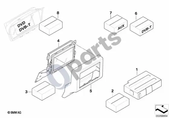BMW 5 E60 E61 atsarginės dalys, dvd-advanced (E61 LCI) – schema