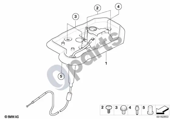 BMW 5 E60 E61 avarinio atrakinimo įtaisas (E61 LCI) – schema