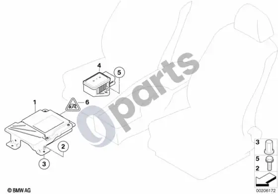 BMW 5 E60 E61 aktyvios vairo sistemos valdymo modulis / posūkio greičio jutiklis (E61 LCI, E60 LCI) – schema