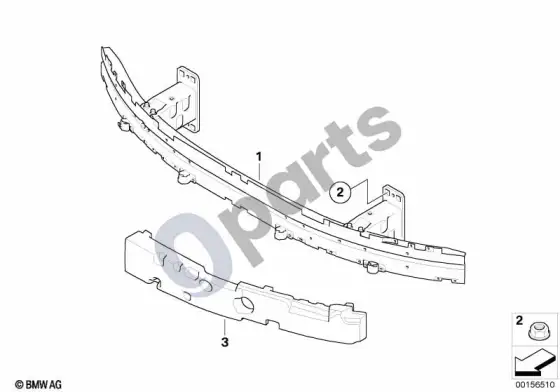 BMW 5 E60 E61 atrama, priekinė (E61 LCI, E60 LCI) – schema