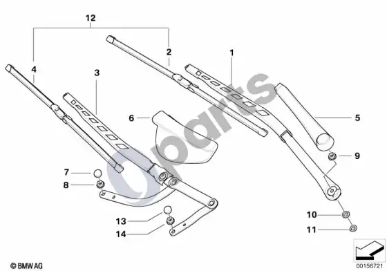BMW 5 E60 E61 atskiros valytuvo kojelės dalys (E61 LCI, E60 LCI) – schema