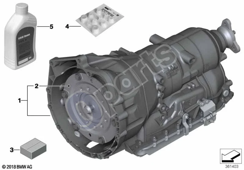 BMW 5 E60 E61 (2004–2010) Automatinė pavarų dėžė GA6HP19Z (E60 LCI, E61 LCI) schema – pozicija 02: Sukimo momento keitiklis (G77)