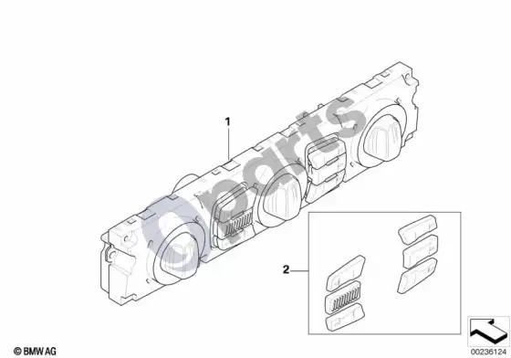 BMW 5 E60 E61 automatinis oro kondicionavimo valdymo blokas (E61 LCI, E60 LCI) – schema