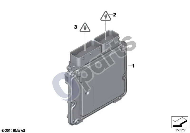 BMW 5 E60 E61 (2004–2010) Bazinis DDE valdymo blokas (M57N2, E60 LCI, E61 LCI) schema – Lizdo korpusas, juodas (26 POL./A)