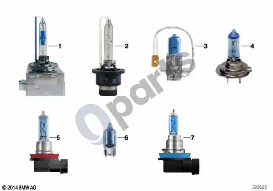 BMW 5 E60 E61 BMW mėlynos lempos (E61 LCI, E60 LCI) – schema