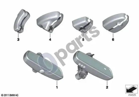 BMW 5 E60 E61 elektrochrominio išorinio veidrodėlio papildomas montavimas (E61 LCI, E60 LCI) – schema